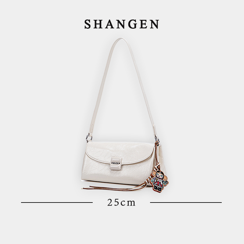 【尚恩CC】QYX-9661-1-米白色-轻奢时尚女士新款手提单肩斜挎包