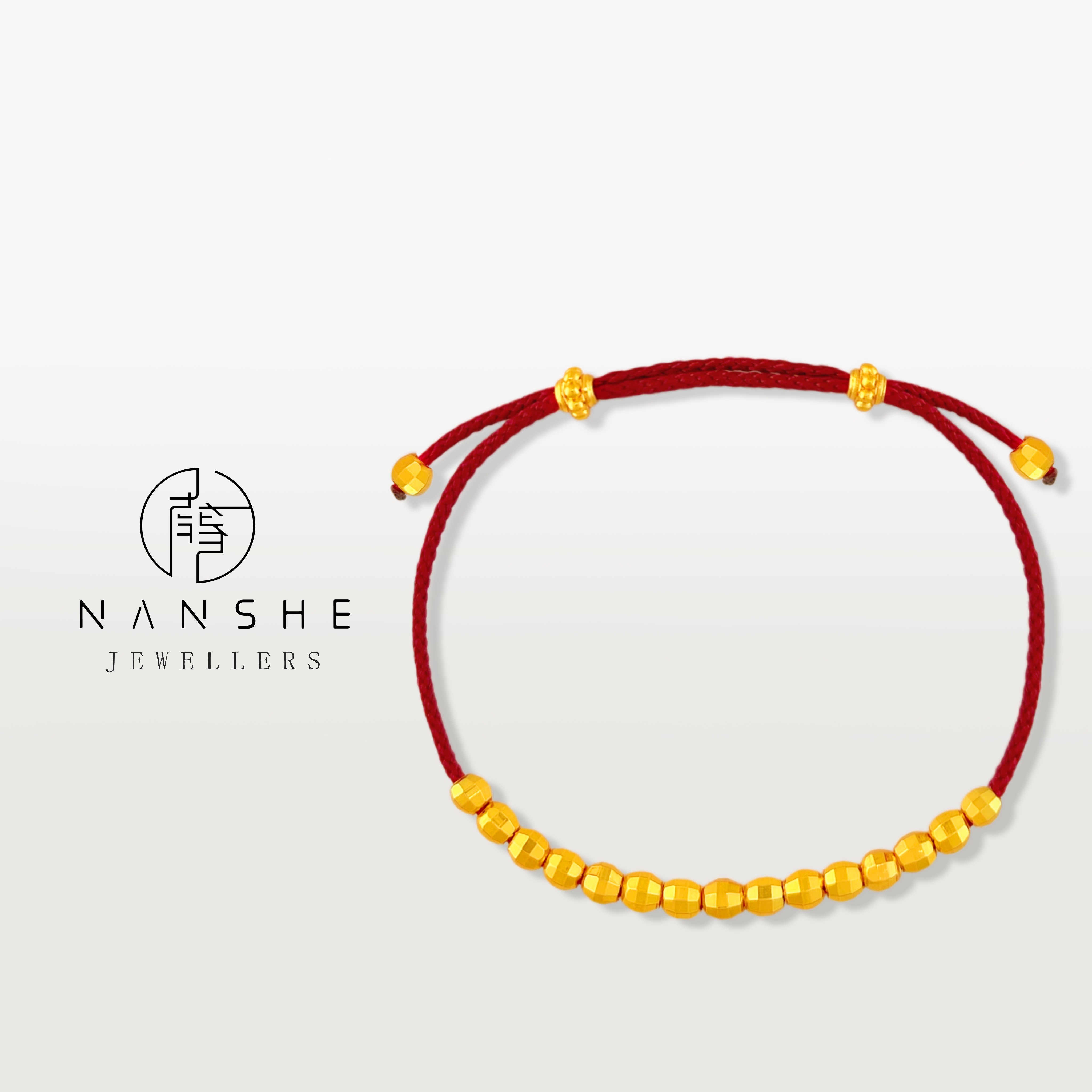 NANSHE/南奢 新中式蹦迪珠红色细绳手链L2127