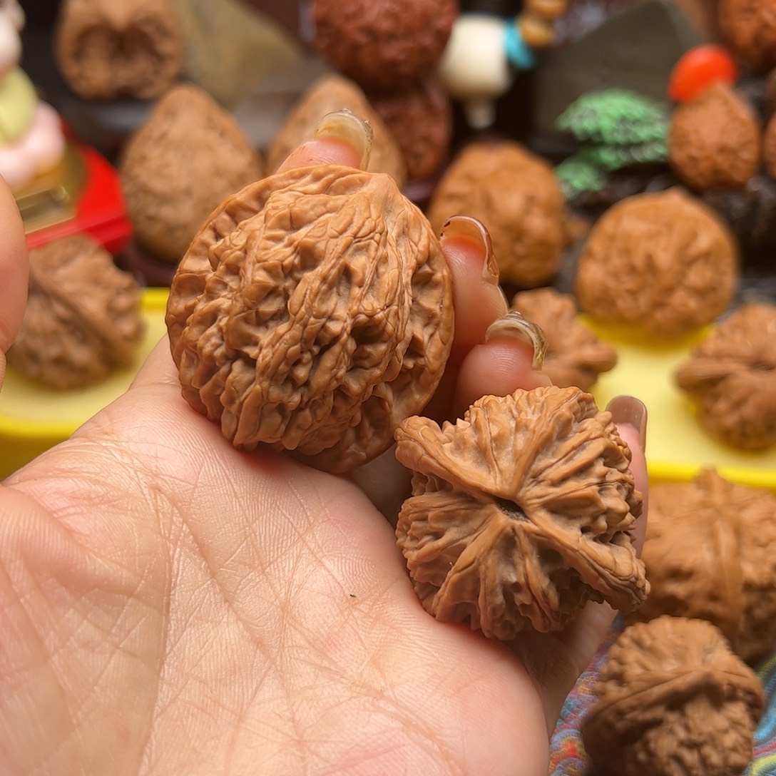 吊坠文玩核桃全品麦穗虎头40