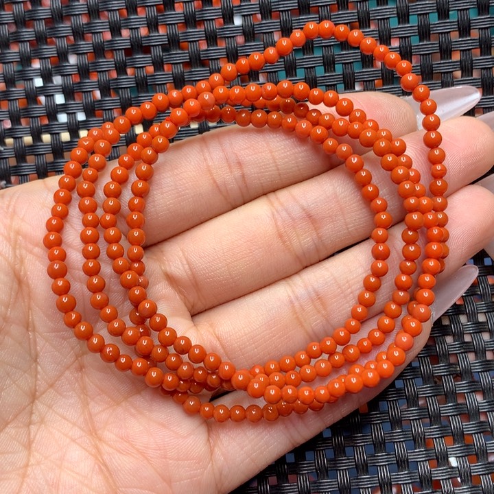 南红玛瑙手串未镶嵌3mm