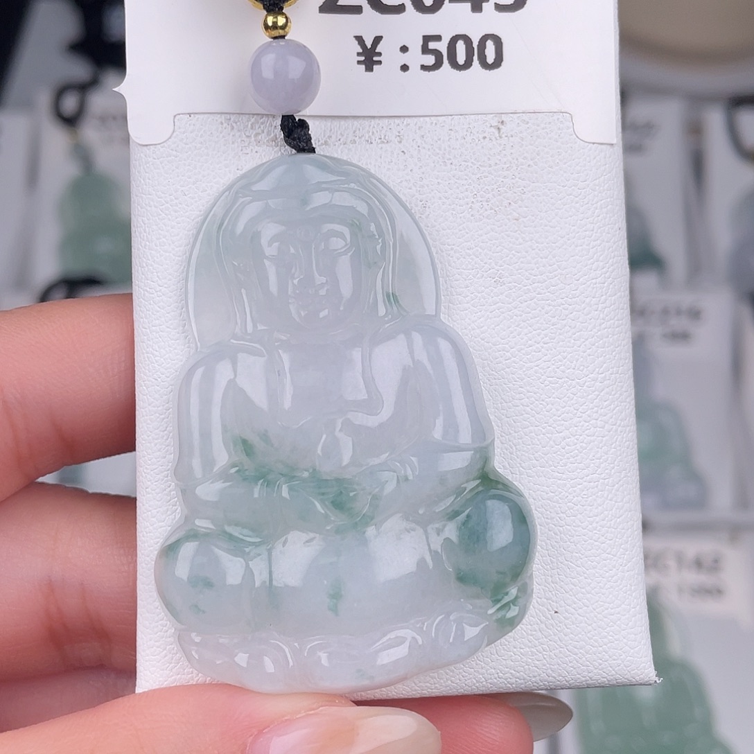 翡翠未镶嵌颈饰zc043