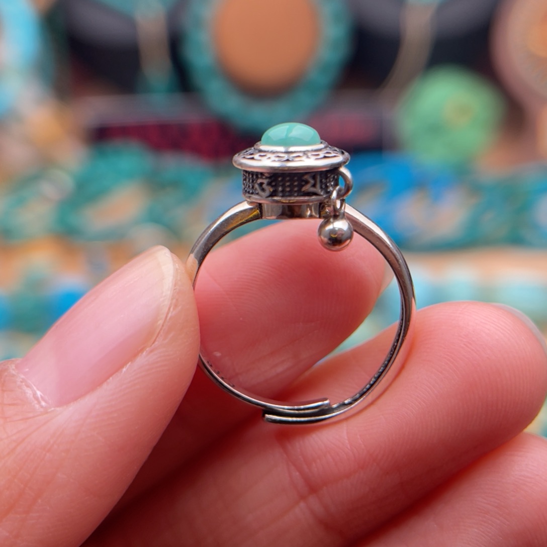 绿松石珠宝奇石银S925镶嵌