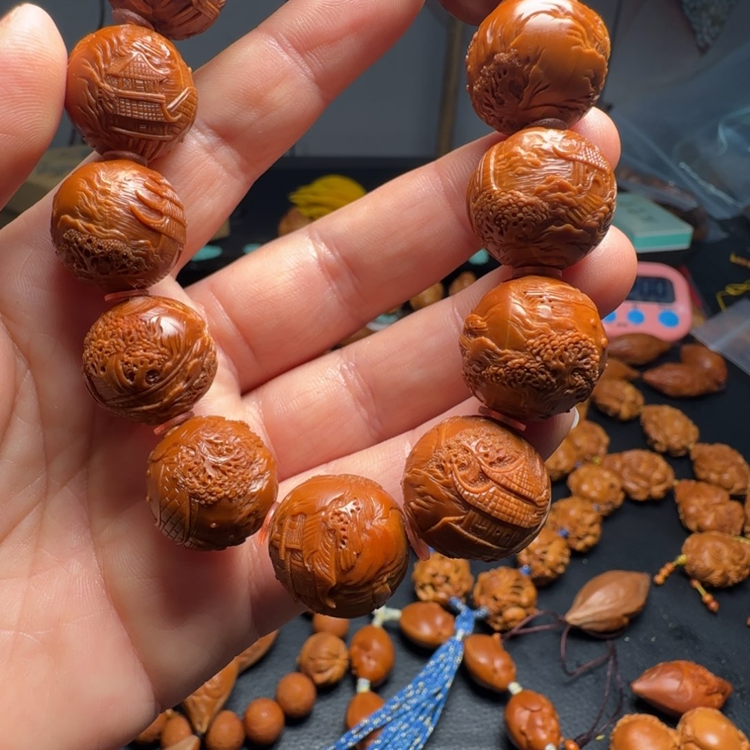 橄榄核手串/手链回****易正圆铁核风景