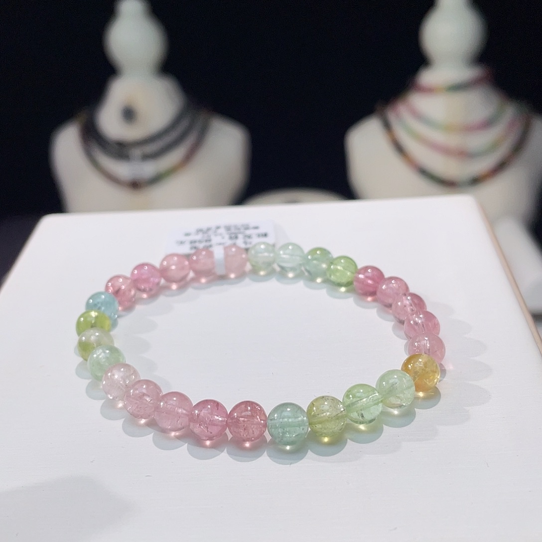 碧玺手串未镶嵌6.5mm+   