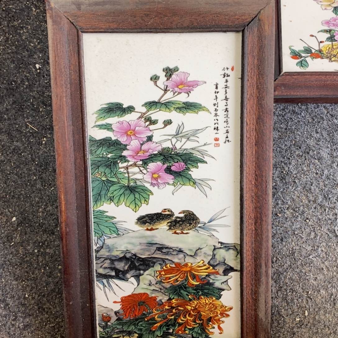 瓷28*16*1景德镇瓷板画柴窑烧制