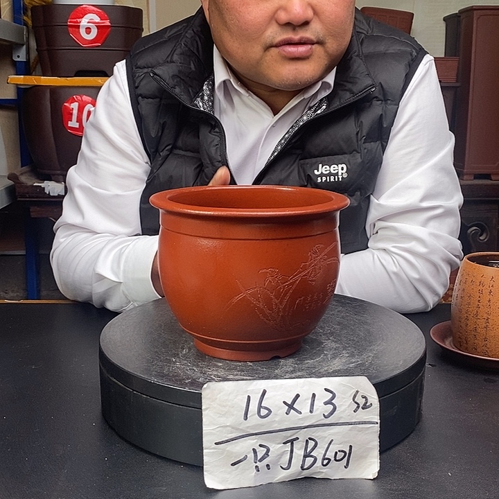 紫砂花盆货号一只JB601