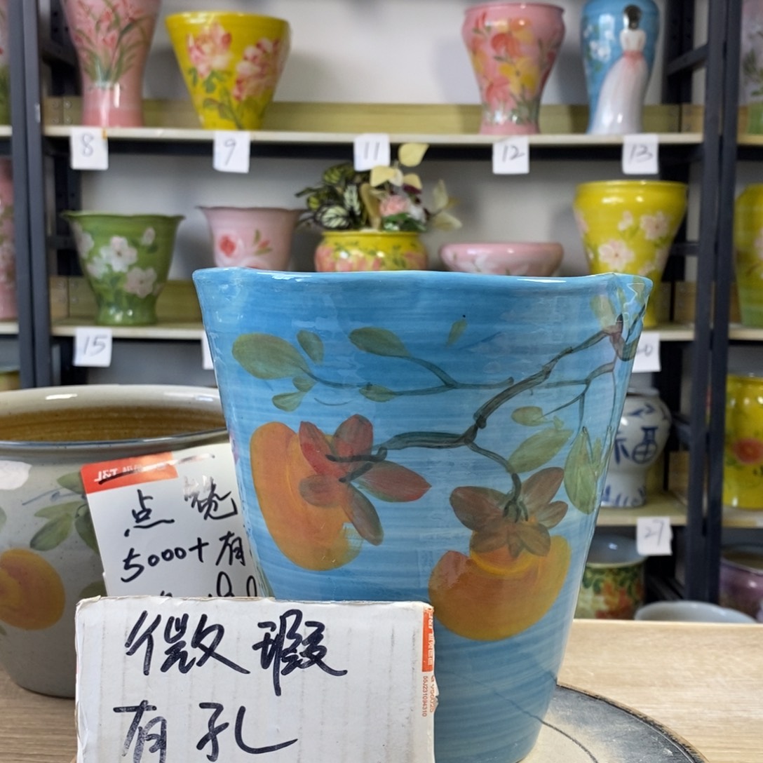 景德镇手工手绘陶瓷花盆