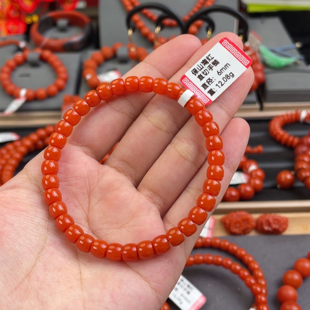 南红玛瑙6+mm 单圈未镶嵌