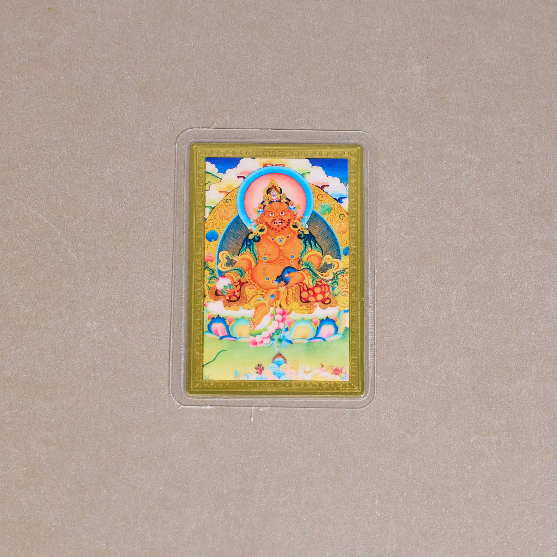 五台【玉峰珠宝】黄财神手机贴生活必备平价好物（多样性发一）XB-J42