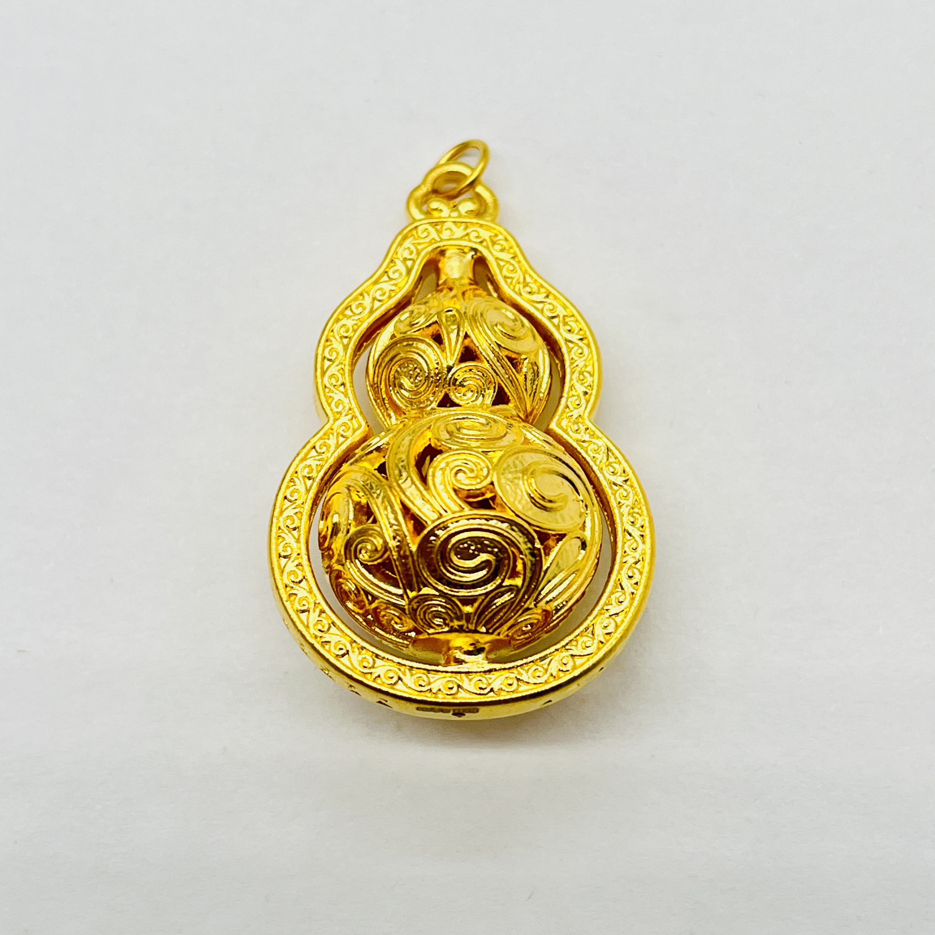 足金饰品/吉言祥云双层葫芦/3.06/1A5E09131/K