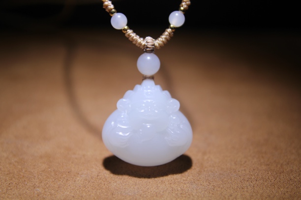 【苏州峰玉坊】高品质和田玉财神挂坠