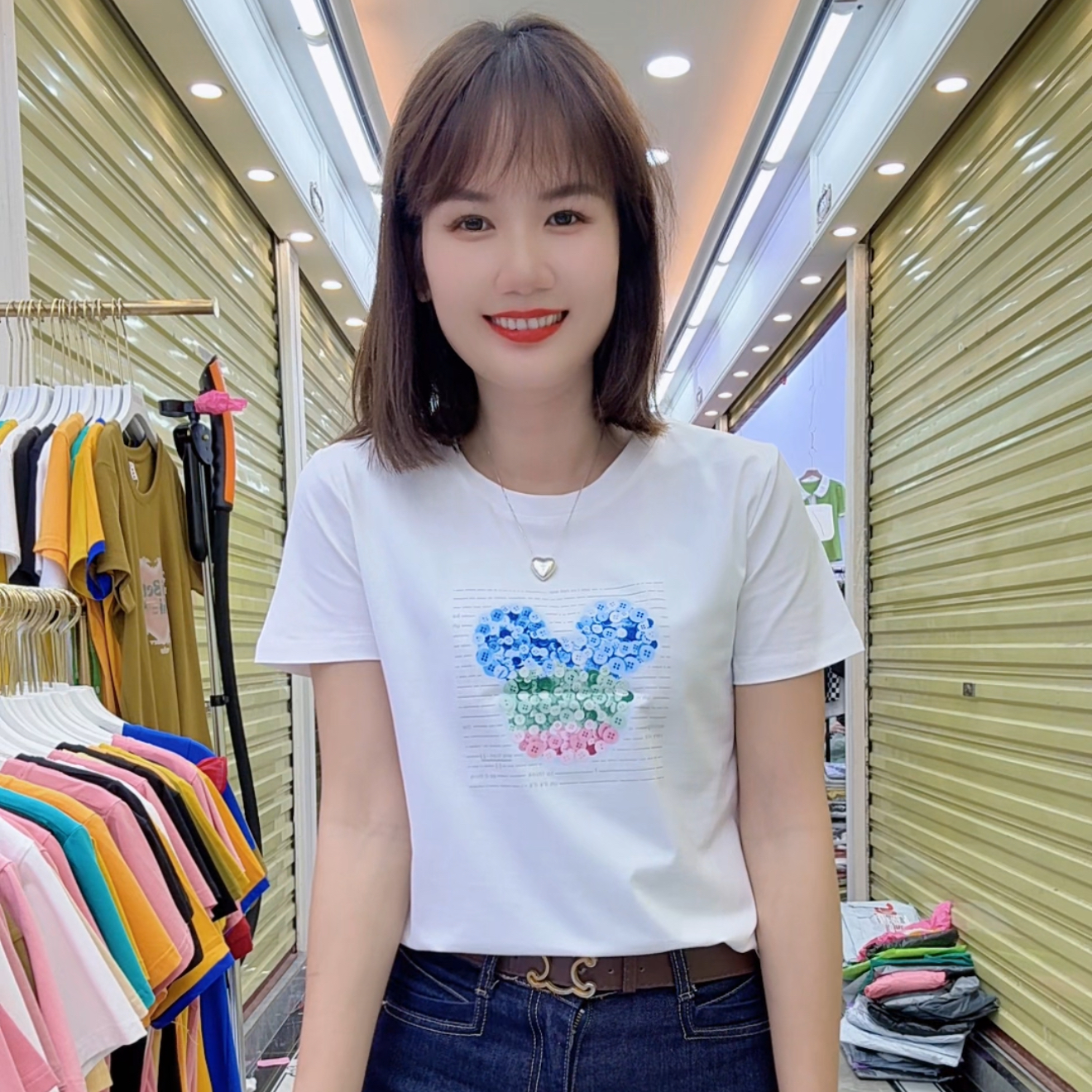 0321款T恤短袖圆领常规女士夏季显瘦韩版百搭时尚洋气上衣潮流