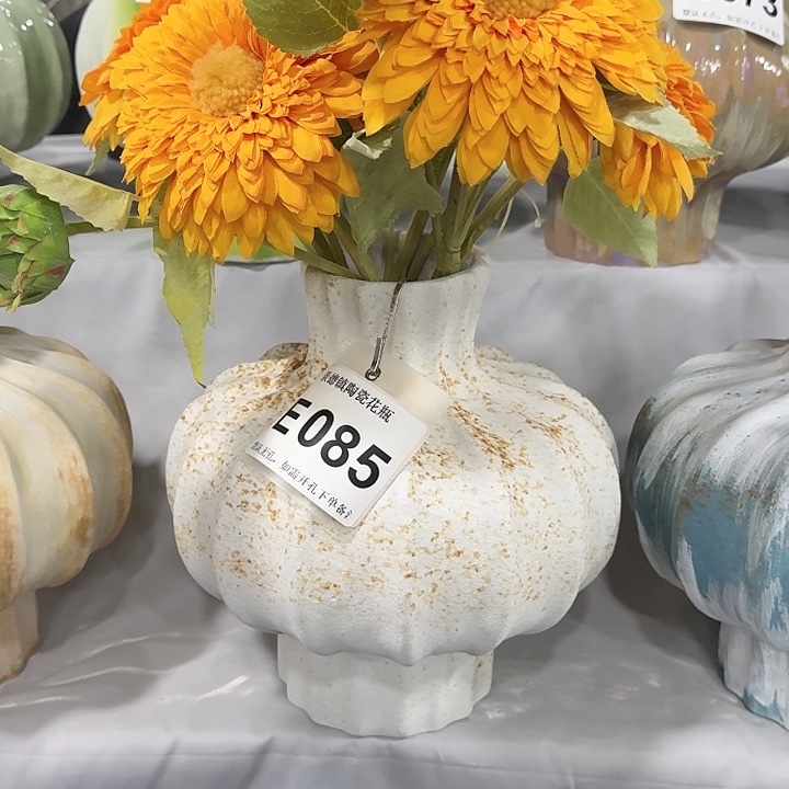 江***尧摆件陶景德镇高温花瓶编码e085高28口8默认无孔