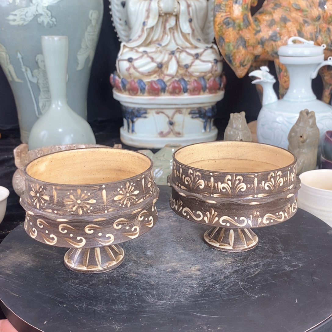 摆件西夏瓷灵武窑杯子