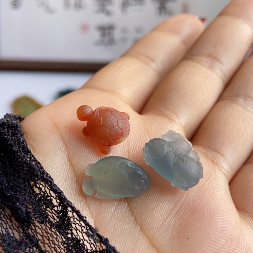 【闪购商品】未镶嵌定制翡翠M****y乌龟小鱼唐马