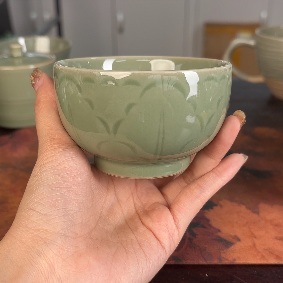 龙泉云间青瓷小米茶器