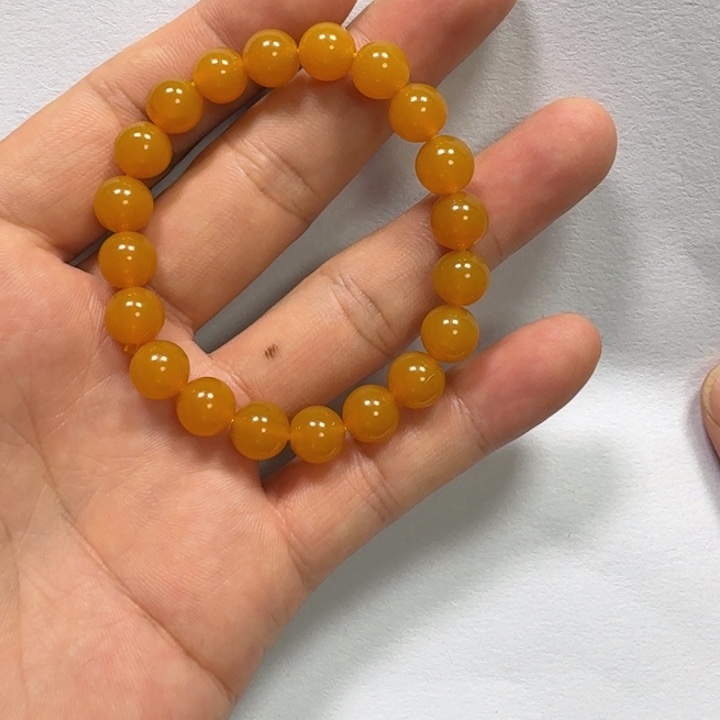 d***丢石英质玉（黄龙玉）未镶嵌手镯