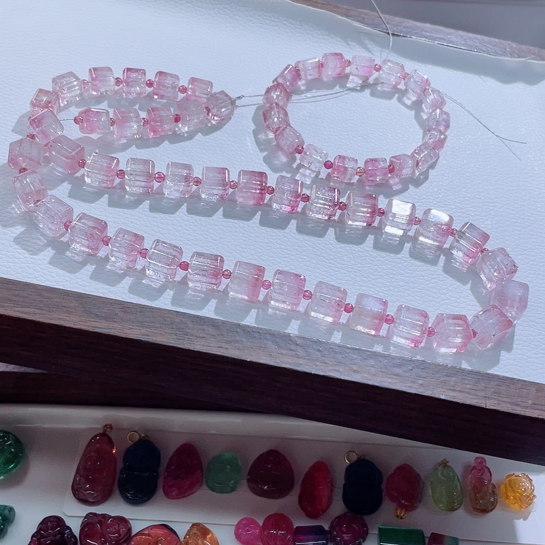 菩***下手链碧玺未镶嵌碧玺手链