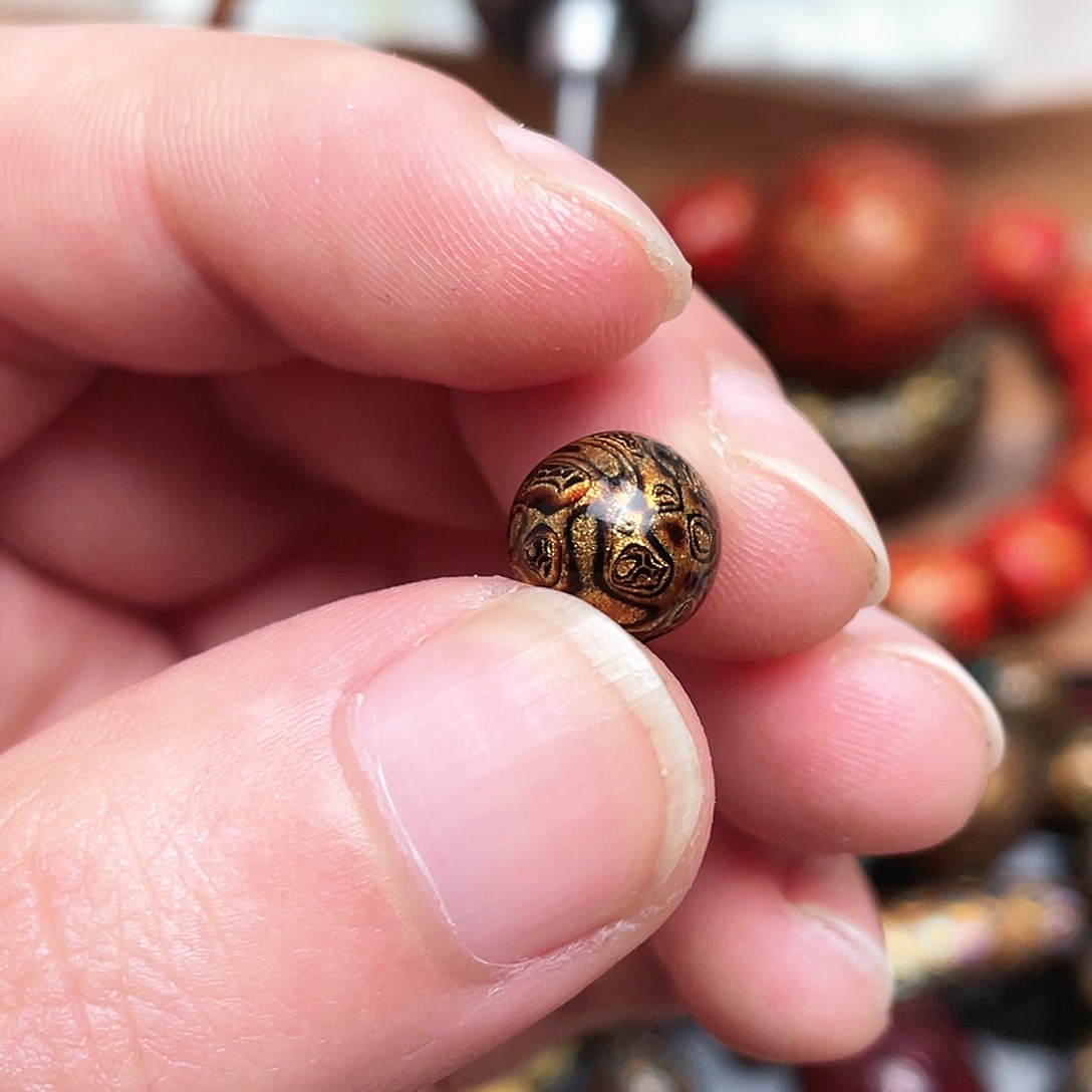 大漆手作工艺珠子08