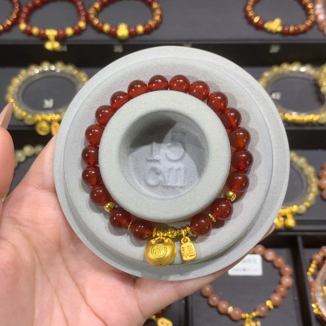 玛瑙/玉髓未镶嵌手链2.04胖福