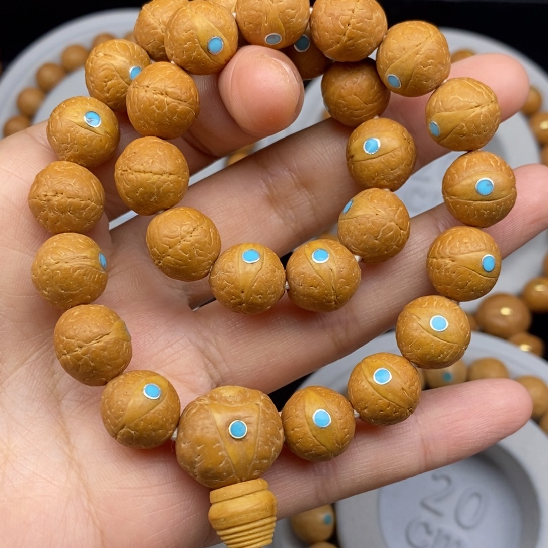 凤眼菩提手串12.5+新籽松手持