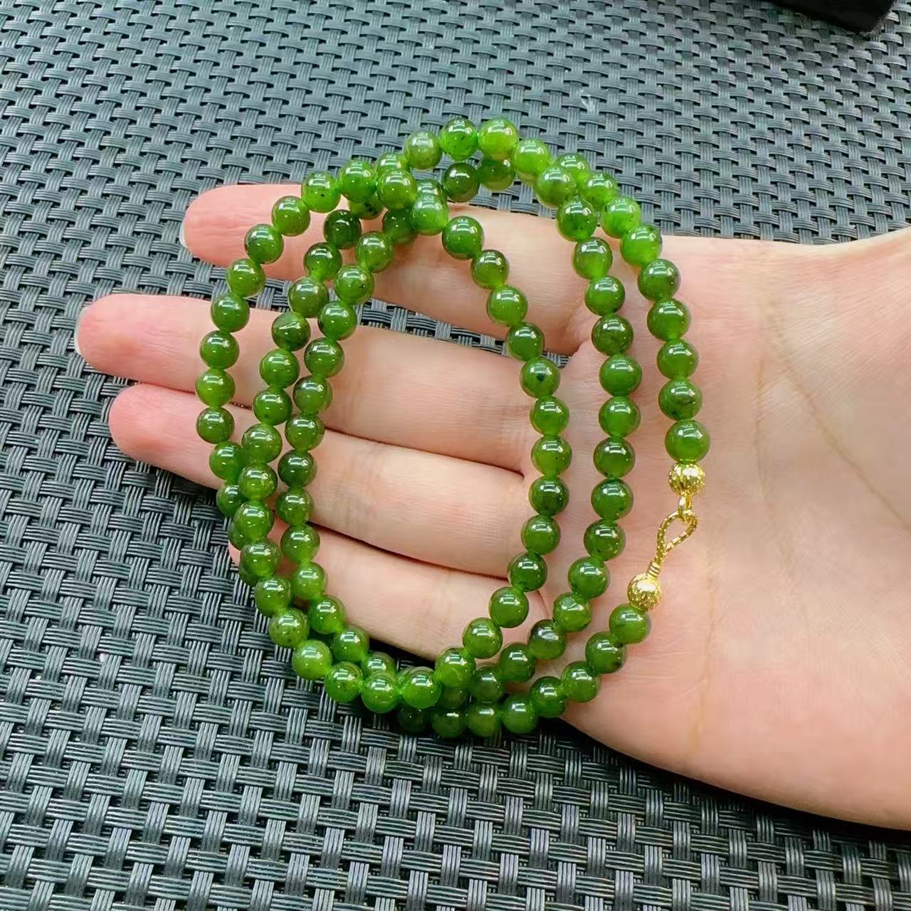 【小付姐】新品推荐！和田玉碧玉俄料卡6长串108一条万能扣款