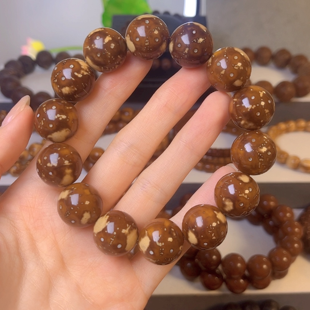 手串紫金鼠花皮大尺寸圆珠