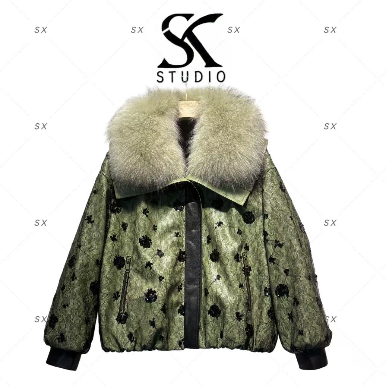 8516女装轻奢新款外套（貉子毛领）SXZY-2533