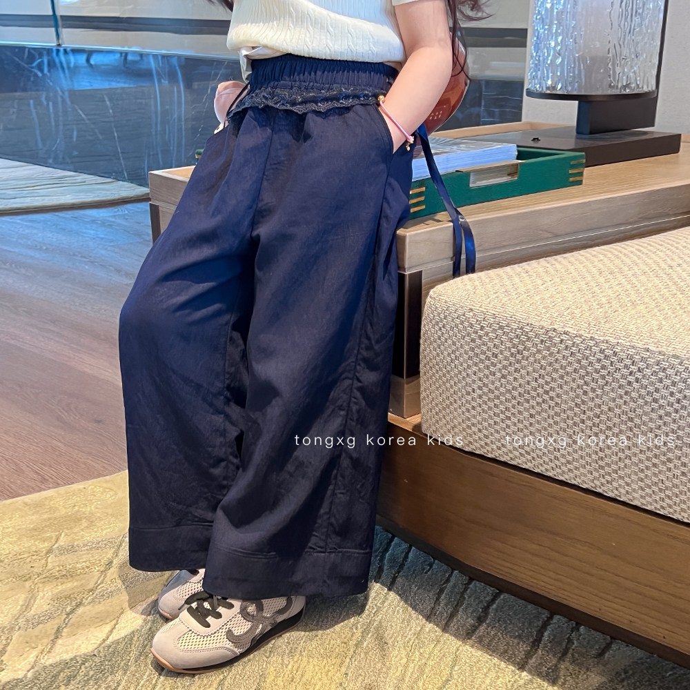 波拉bora韩国童装儿童天丝牛仔裤2025夏款女童薄款抖抖裤kt097