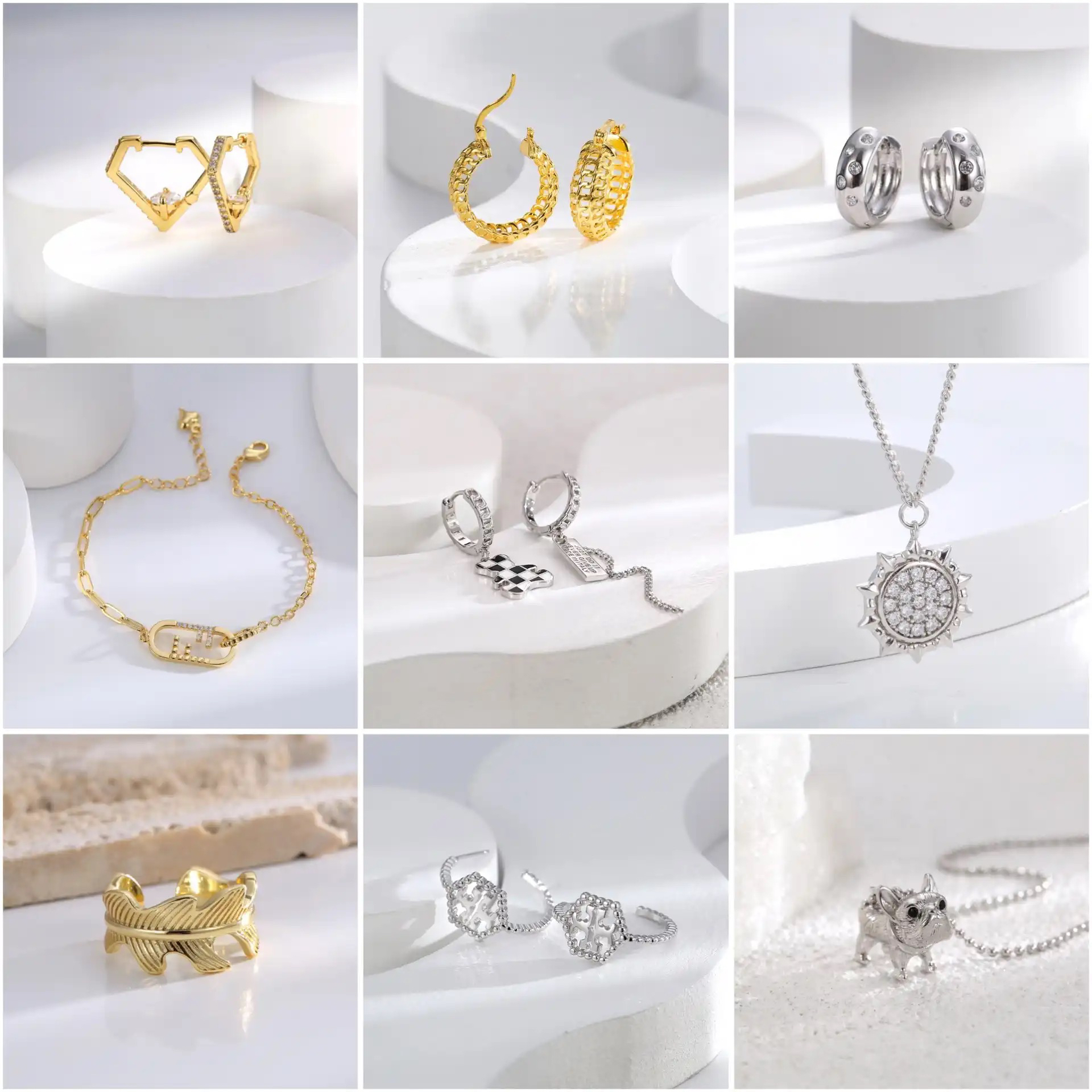 合金锆石耳饰 合金锆石耳饰