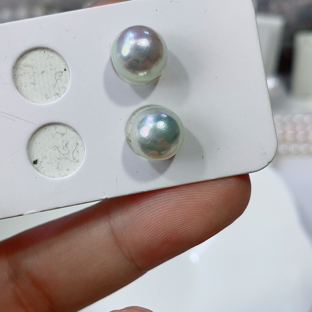 海水珍珠耳饰18K金镶嵌