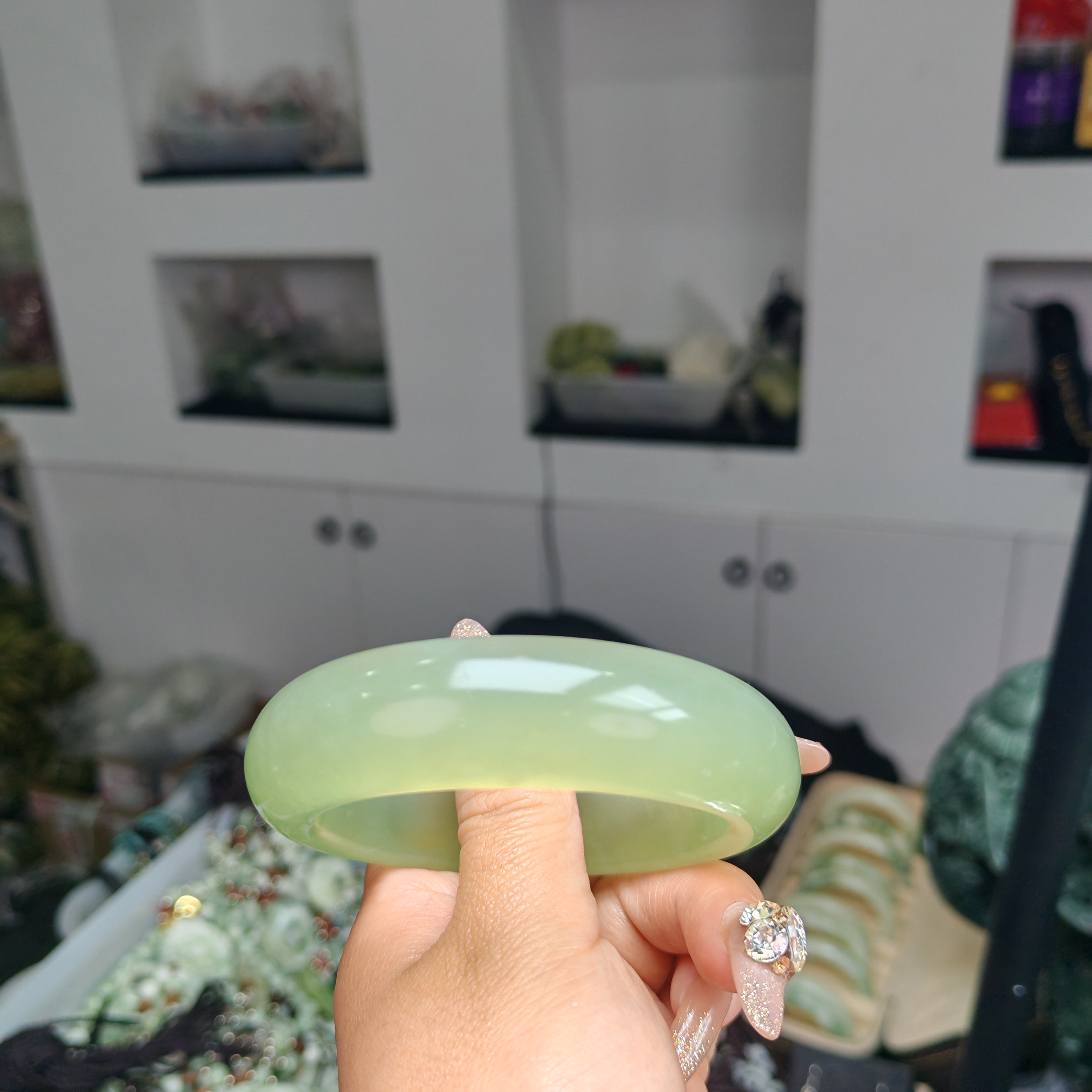 岫玉上品180轮胎手镯