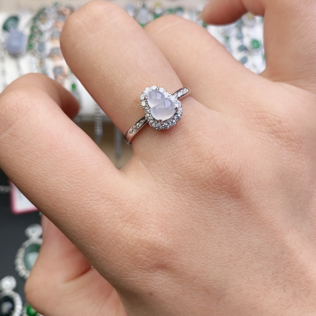 翡翠银S925镶嵌戒指