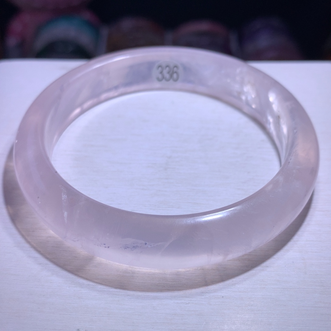 手镯银S925镶嵌水晶粉晶63.8圈336