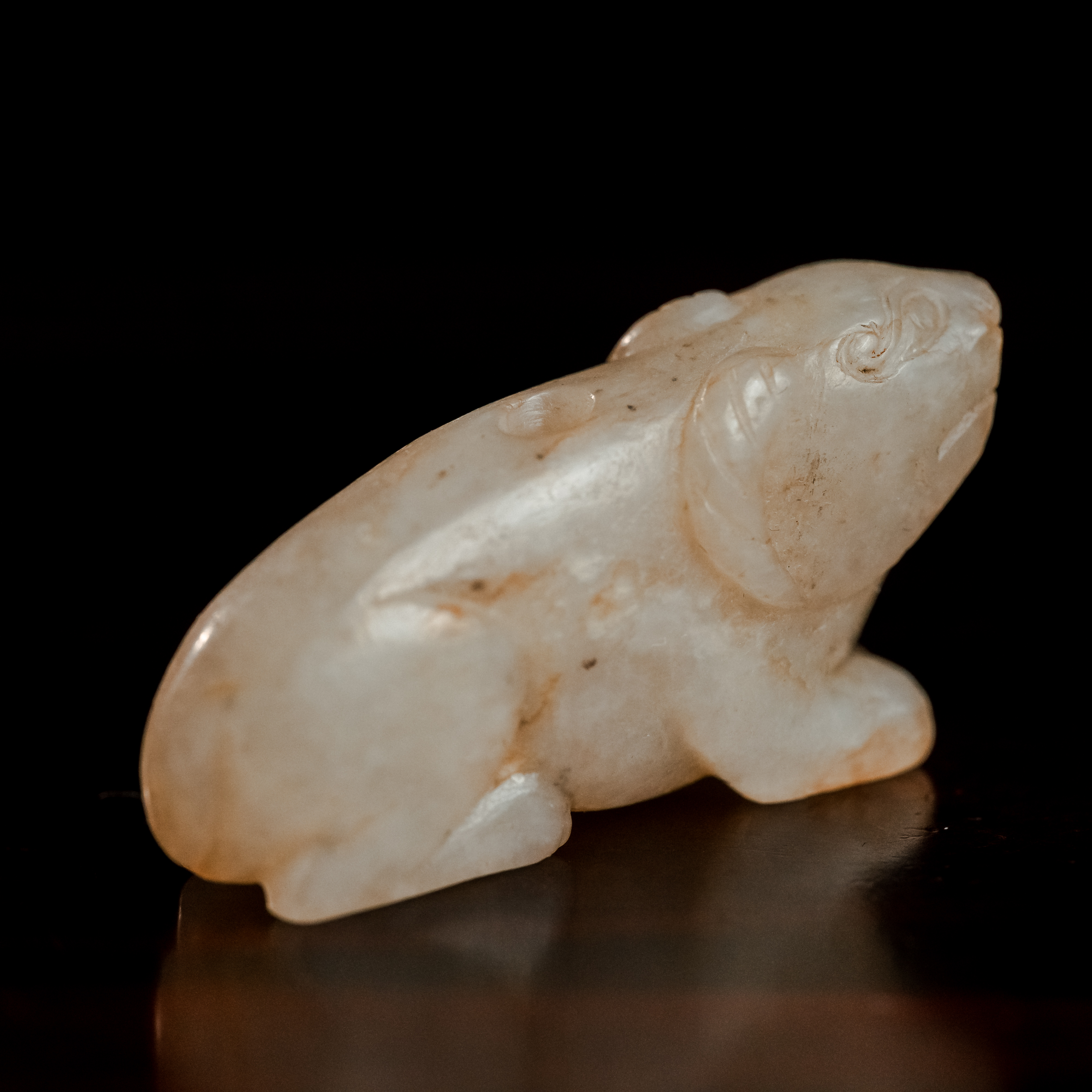 明代和田玉瑞兽把件-NX