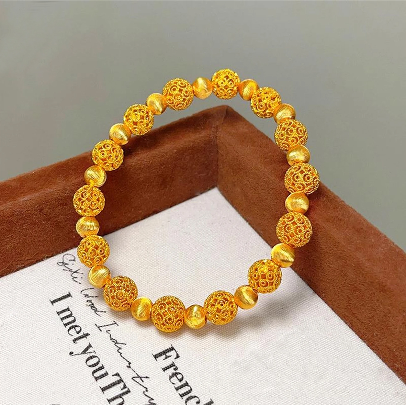 合金手链   lennik/lennik-国风新中式花丝玲珑球项链