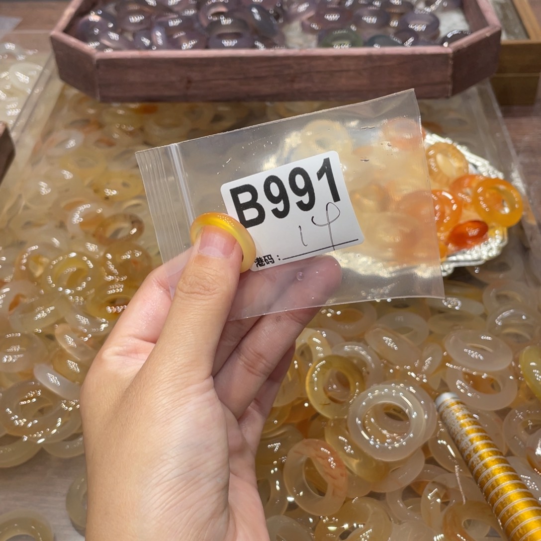 玛瑙/玉髓未镶嵌戒指991