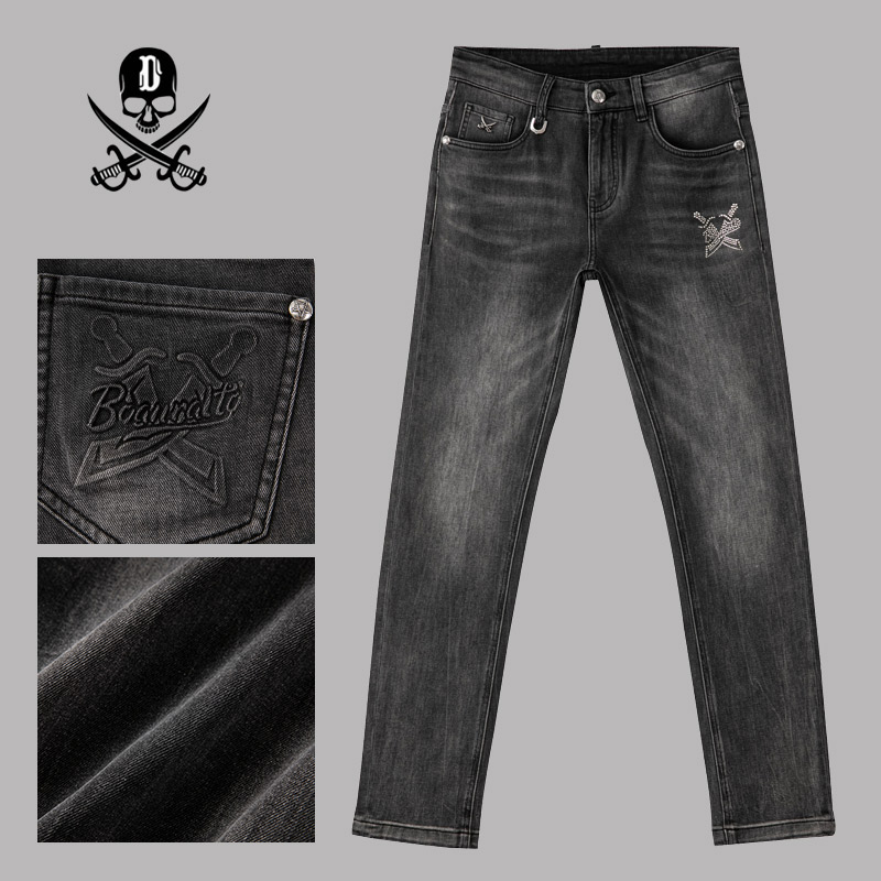 【DA双刀秋季新款男士直筒休闲时尚百搭日系春秋冬牛仔裤-25007