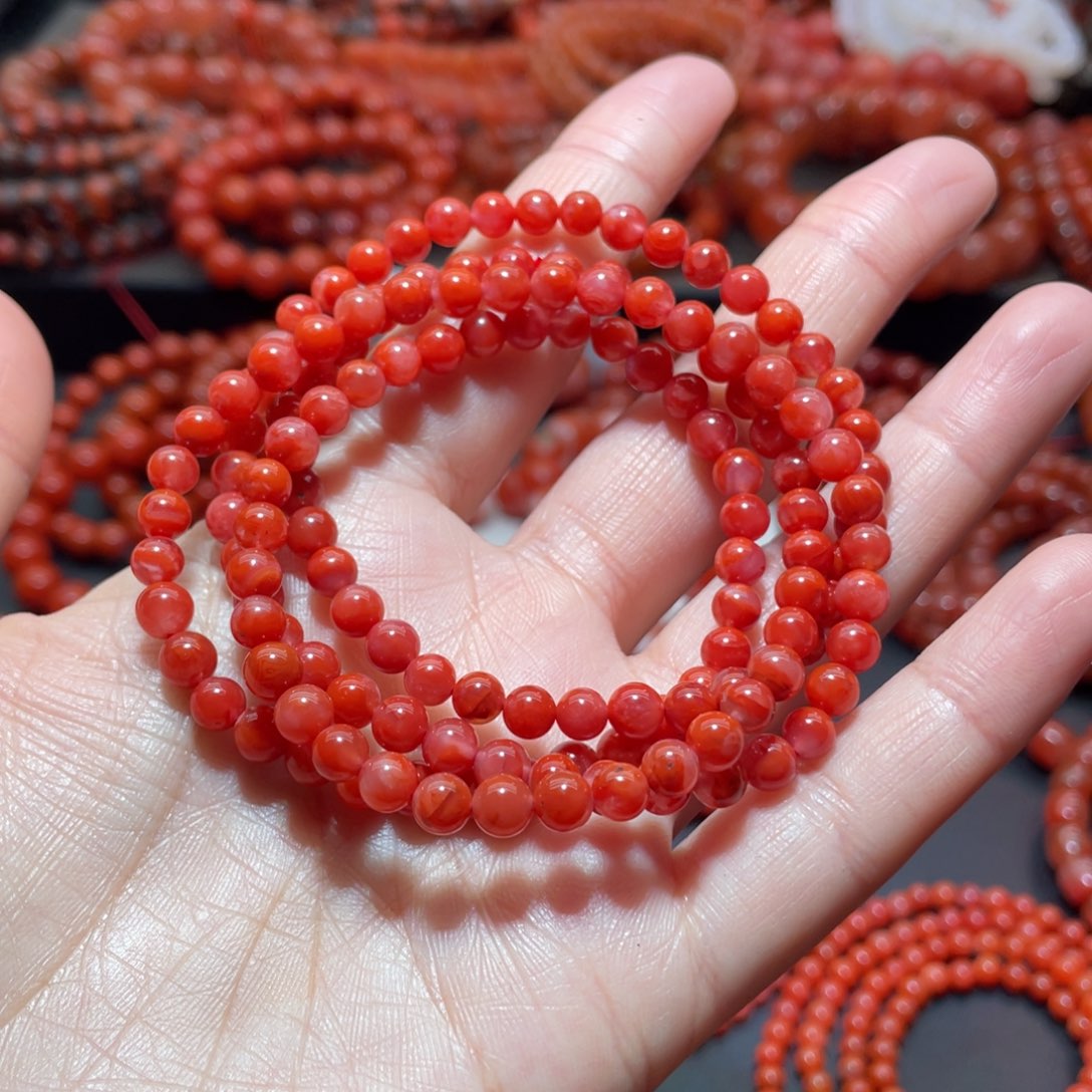 南红玛瑙手链未镶嵌