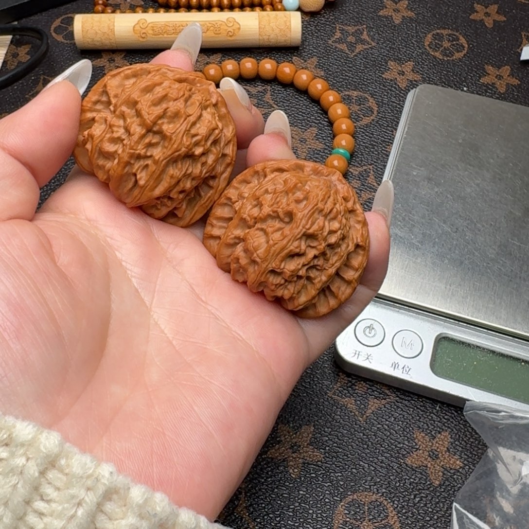 把件文玩核桃42.5白G267