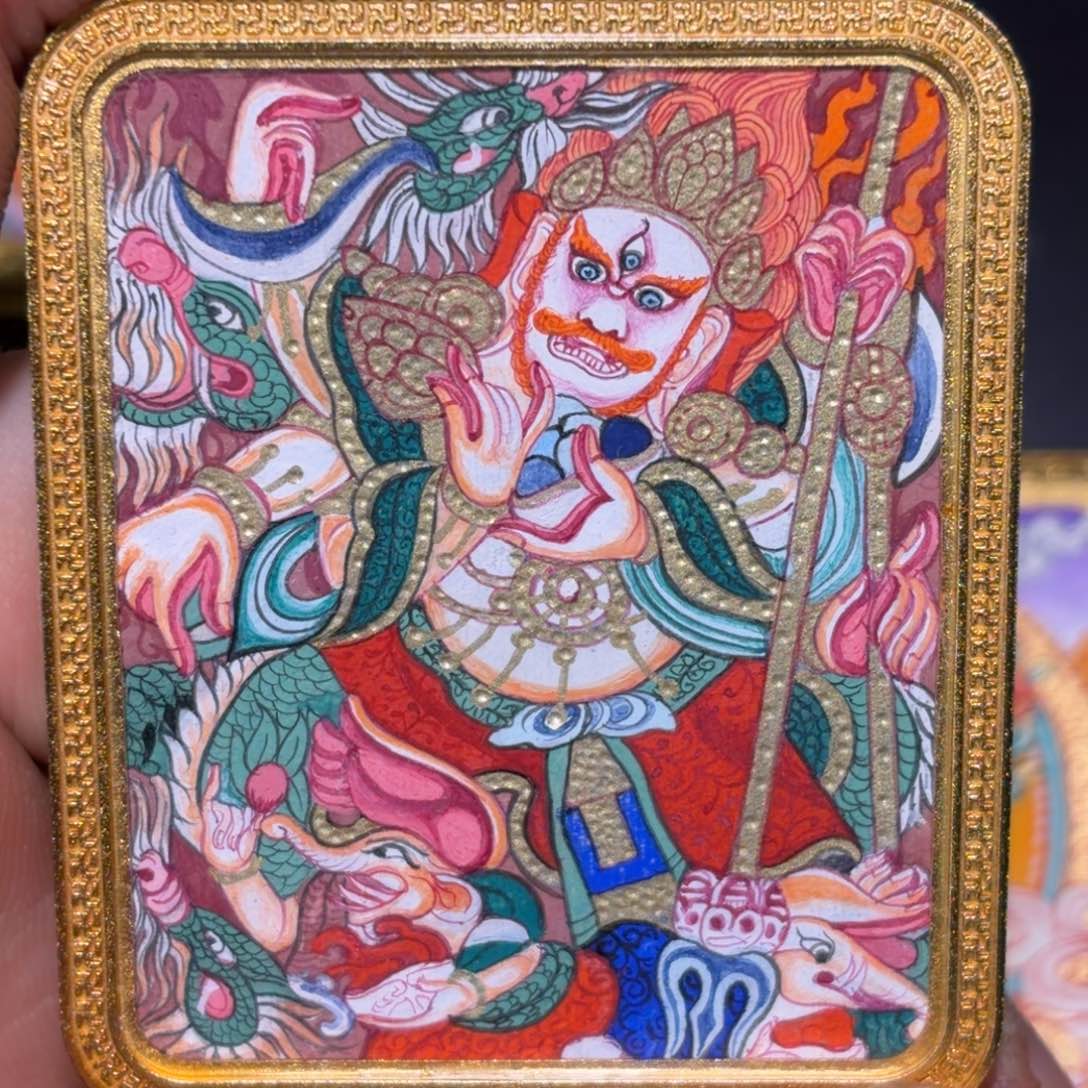 吊坠纯手绘白六臂