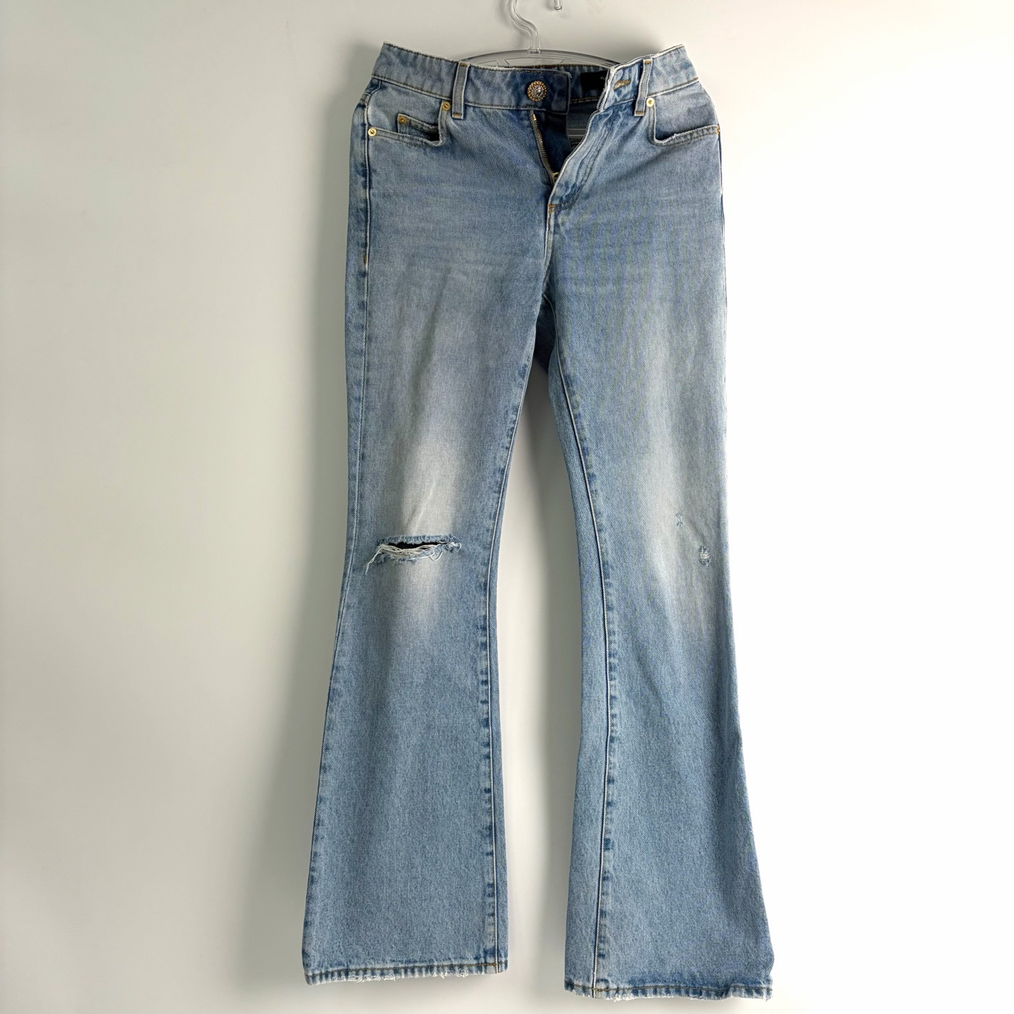 99新 BALMAIN/巴尔曼 34码/经典蓝色微喇牛仔裤 99新 bz0819