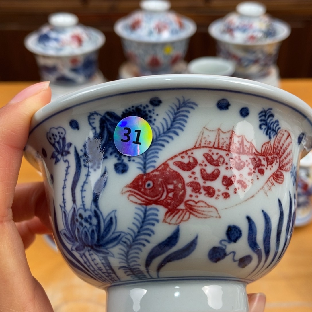 手绘现代茶具非古董