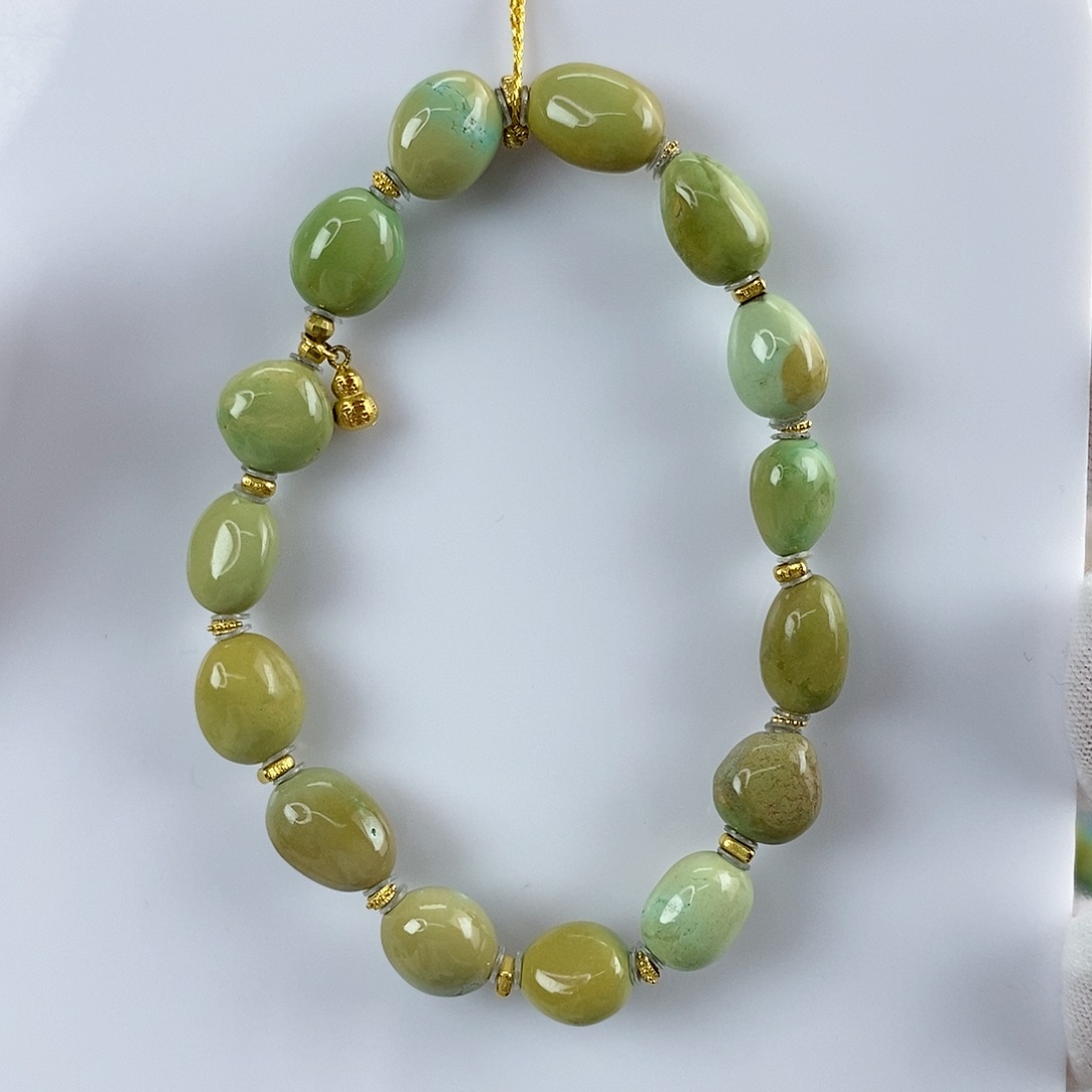 绿松石珠宝奇石18K金镶嵌