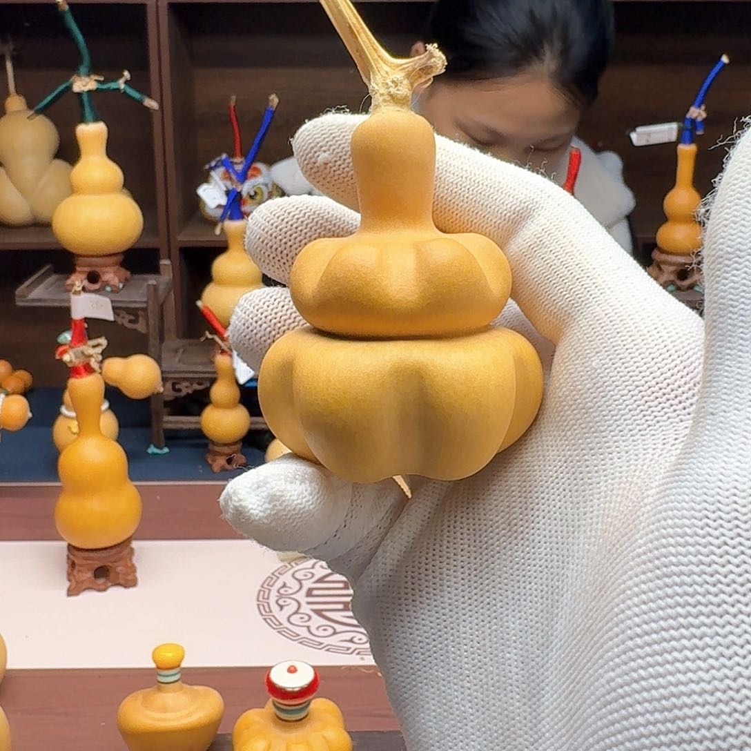 石*花墩葫芦 手把件葫芦