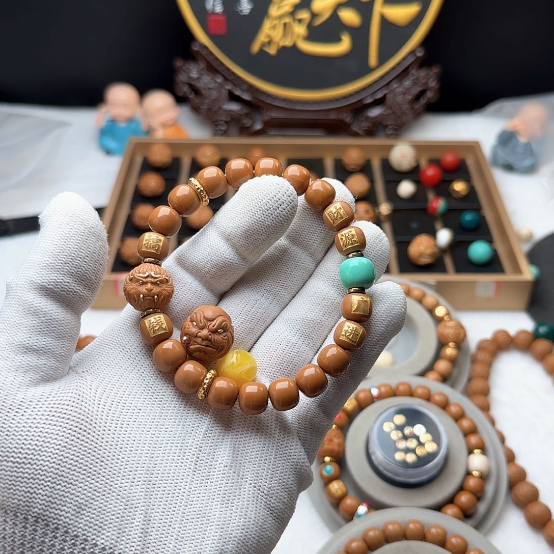 猴头核桃手串撕老型