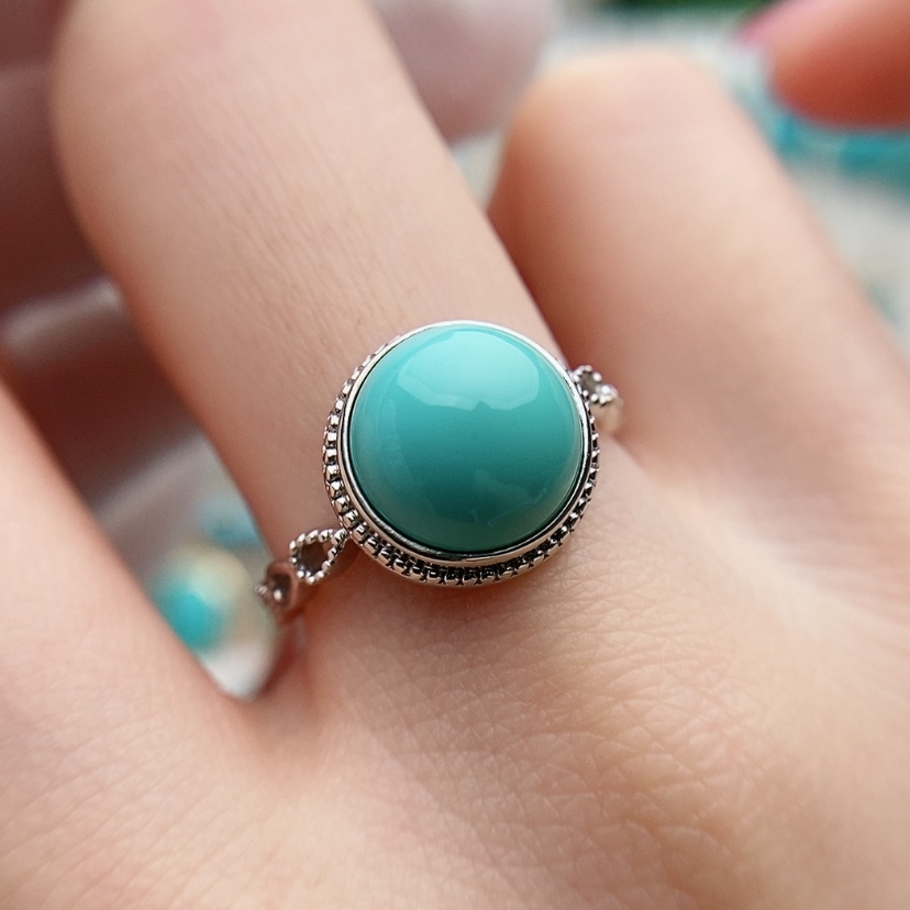 【闪购商品】绿松石原矿绿松石银S925镶嵌