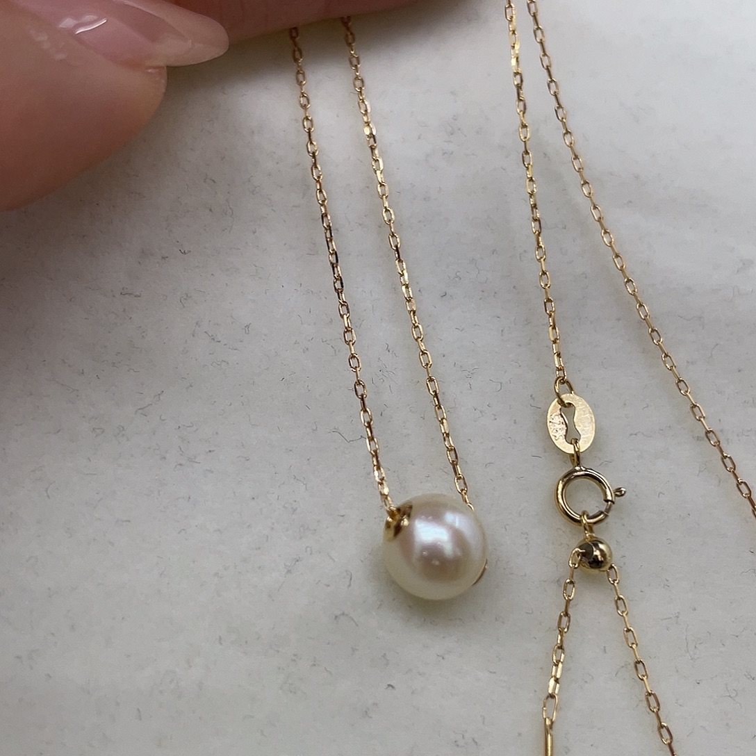 18K金镶嵌海水珍珠吊坠(赠链)
