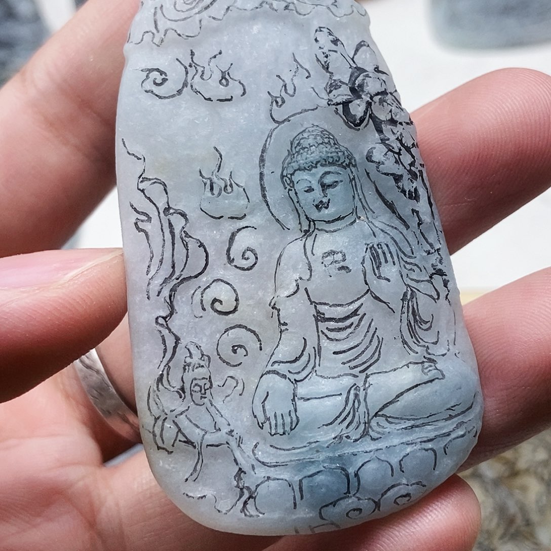 梁***小定制翡翠未镶嵌纯j不不不