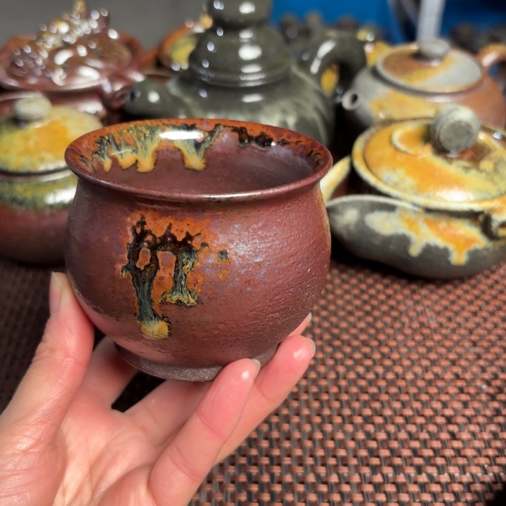 紫砂茶杯火红马克杯220 C
